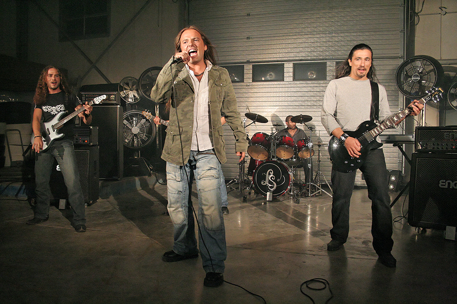 Photo du tournage du clip des Lightseekers
