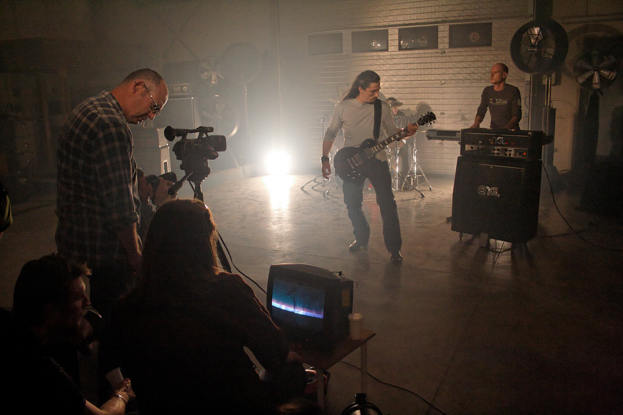 Photo du tournage du clip des Lightseekers