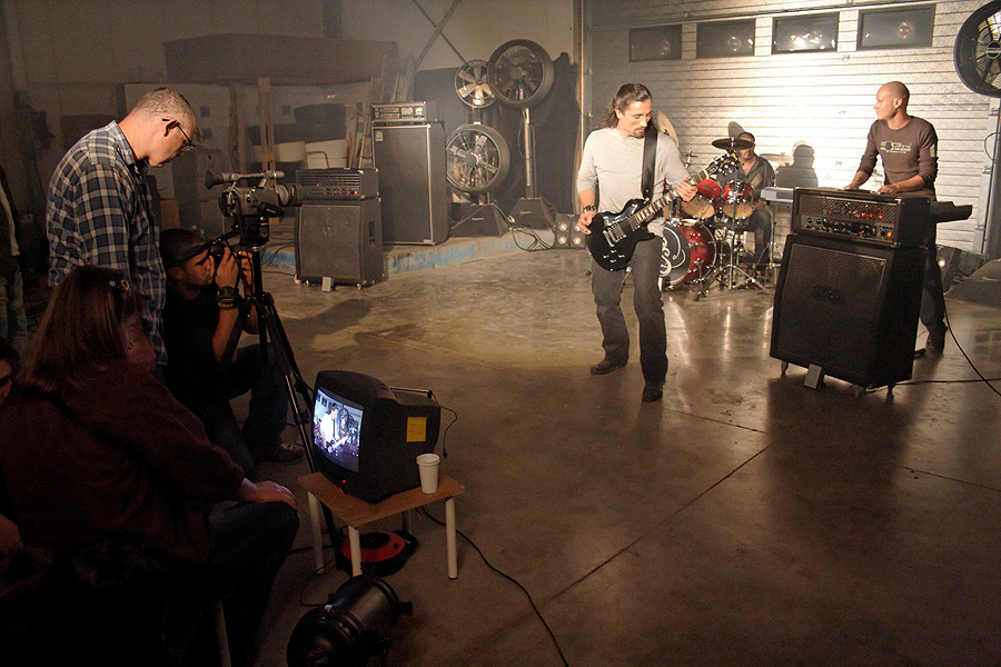 Photo du tournage du clip des Lightseekers