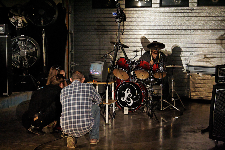 Photo du tournage du clip des Lightseekers