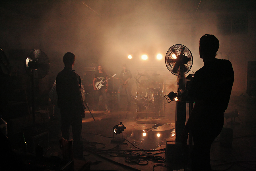 Photo du tournage du clip des Lightseekers