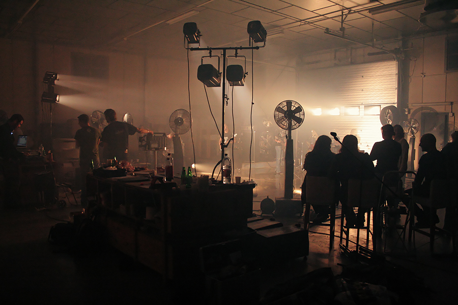 Photo du tournage du clip des Lightseekers