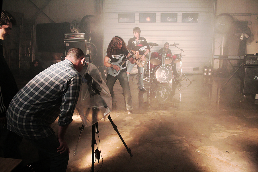 Photo du tournage du clip des Lightseekers