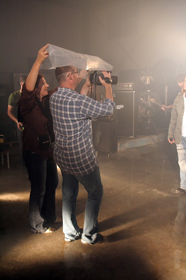 Photo du tournage du clip des Lightseekers