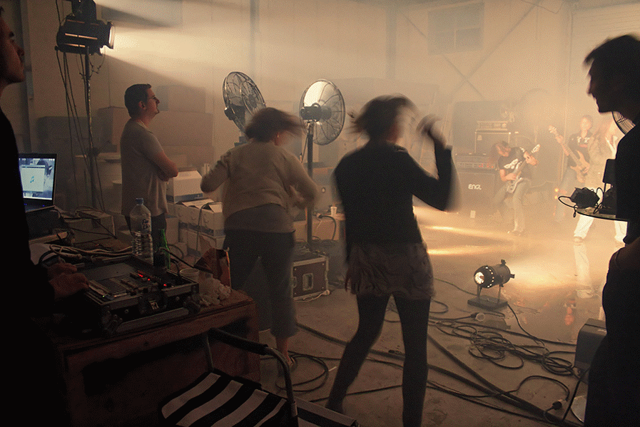 Photo du tournage du clip des Lightseekers