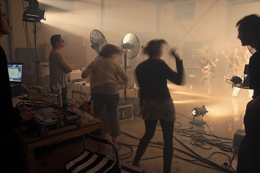Photo du tournage du clip des Lightseekers