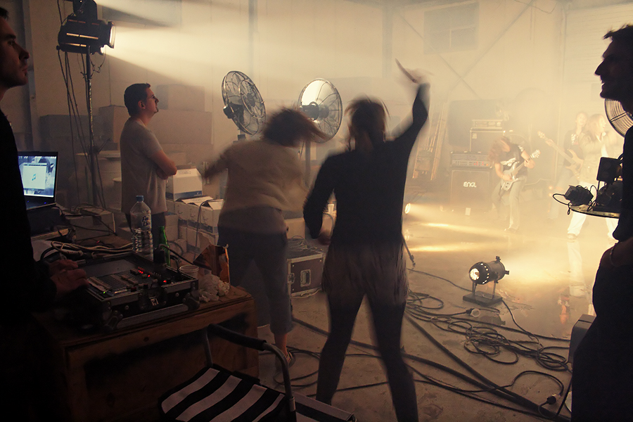 Photo du tournage du clip des Lightseekers