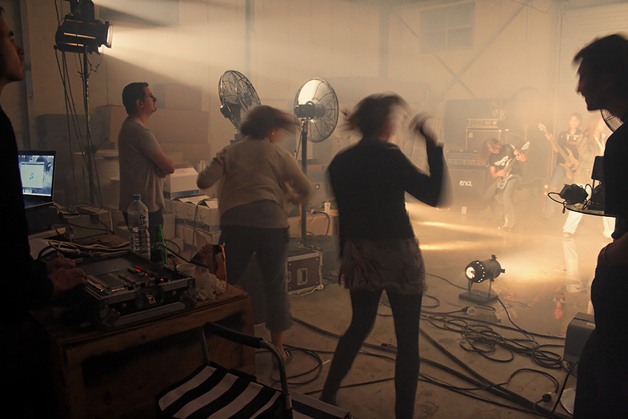 Photo du tournage du clip des Lightseekers